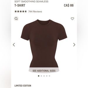 NEW WITH TAGS - SOFT SMOOTHING T-SHIRT | COLOUR: COCOA